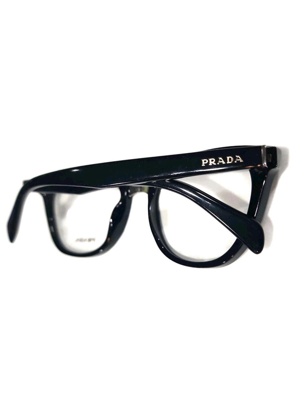 PRADA VPR06P 1AB-101 Black Oval Eyeglasses 52-18 140 Case Box Cloth - Picture 8 of 9